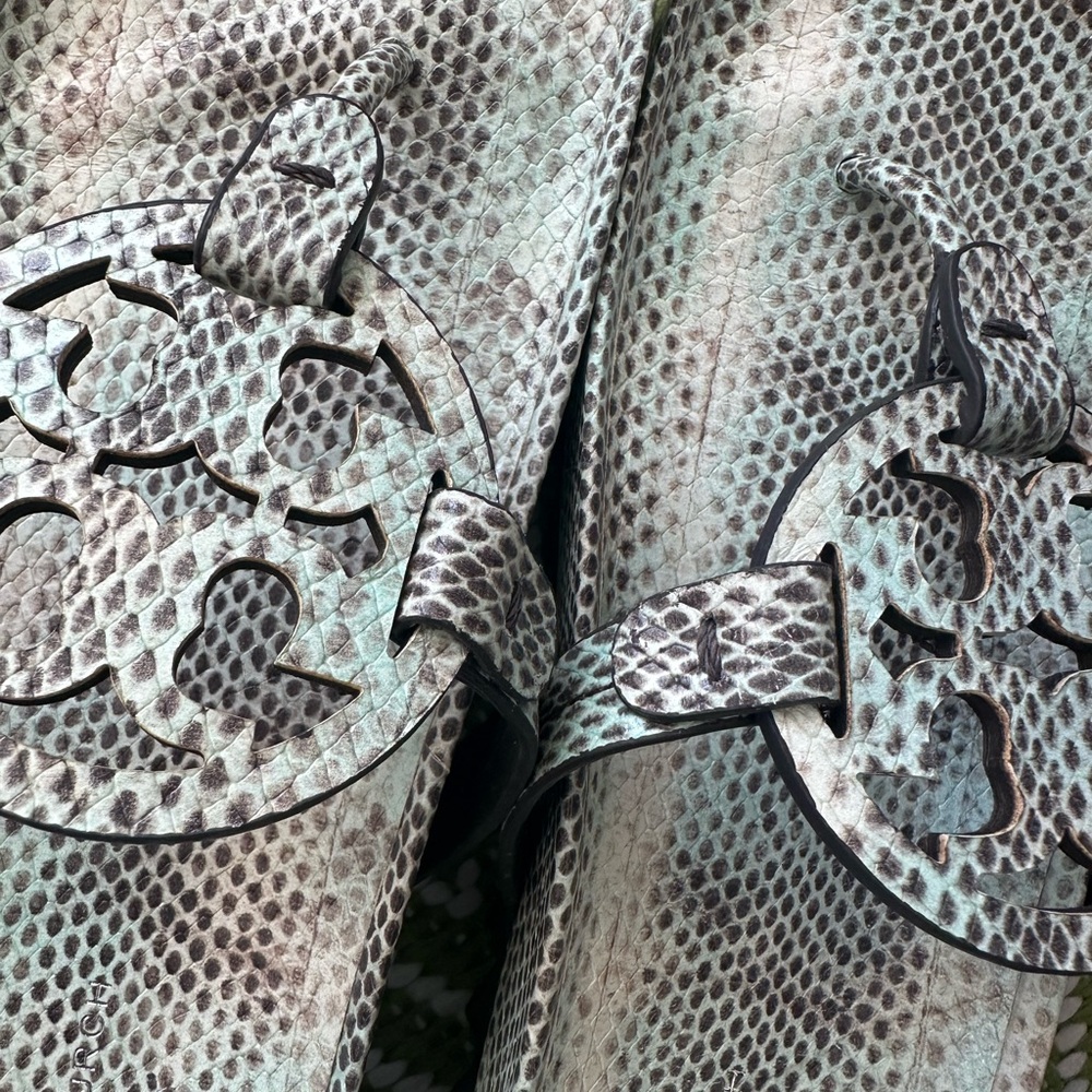 Tory Burch Miller Cloud Sandal In A Python Snake … - image 3